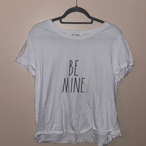 Rae Dunn White 'Be Mine' Short Sleeve Tee